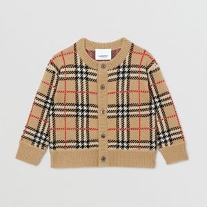 Auth 6m Burberry baby Nova Check  cardigan sweater gillet coat jacket euc